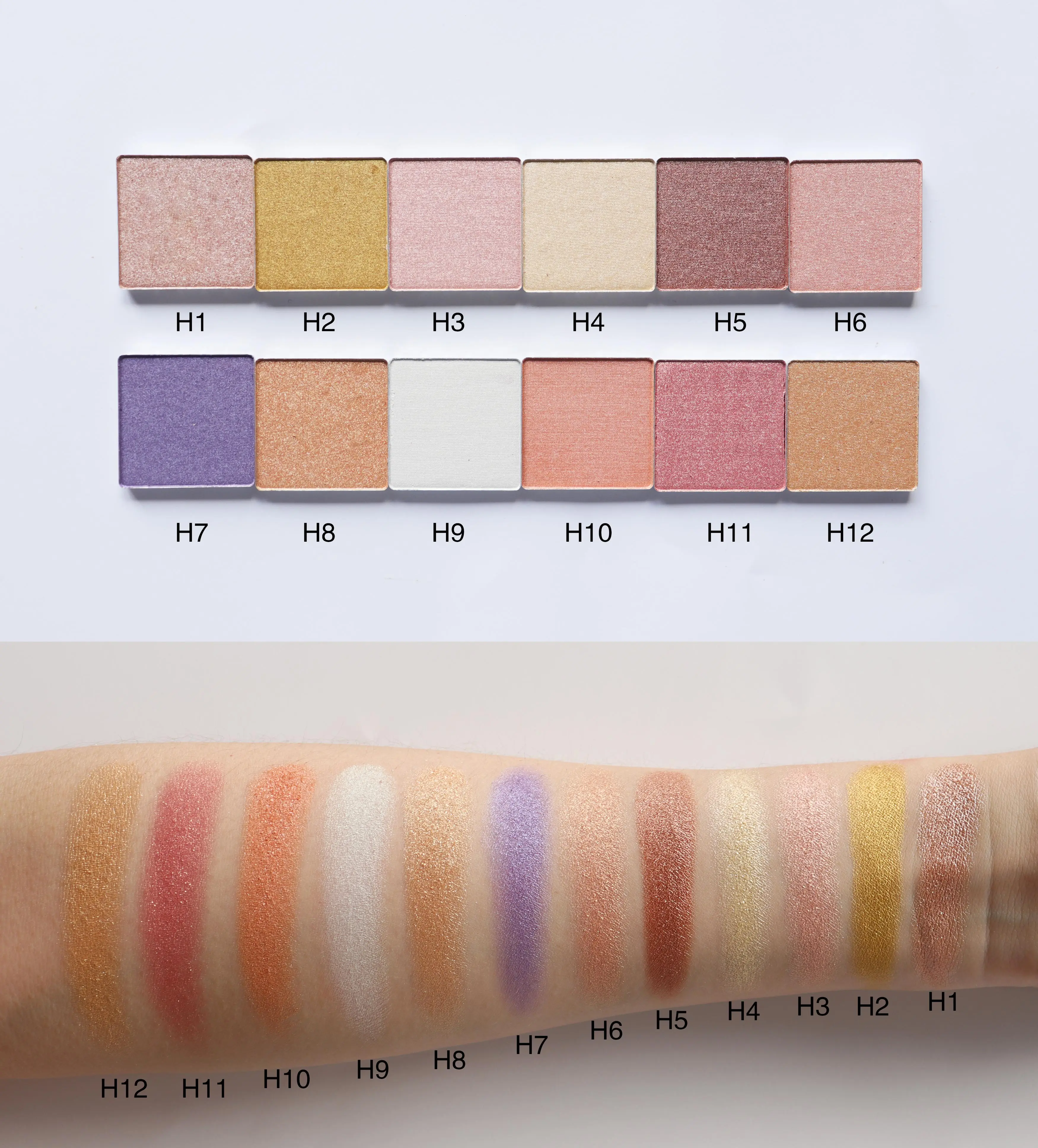 Fashion 6-Color Highlighter Shimmer Powder Bronzer Illuminator Palette ...