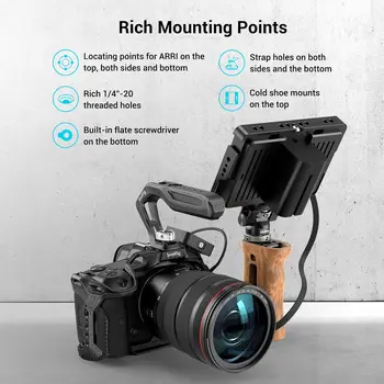 SmallRig Aluminum Alloy Streamlined Structure for Canon R5 R6 R5 C 3233B detail image