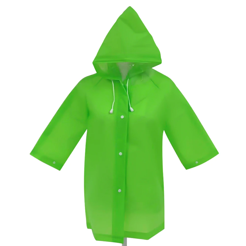 绿色书包儿童雨衣4至12岁印刷纸箱支撑