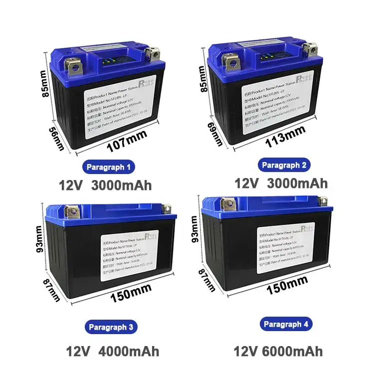 Стартовый Аккумулятор для мотоцикла 12 В с Bms 7 Ач 9 Ач 12 Ач 18 Ач 24 Ач, высокопроизводительный литий-полимерный аккумулятор