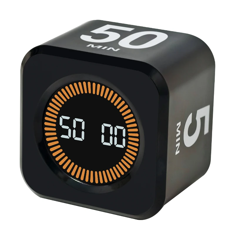 Google Smart Pomodoro Cube Timer Productivity Study Visual Timer for Kids Digital Kitchen Flip Timer