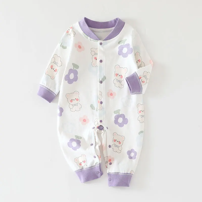 Solid Color Cute Animals Pattern Comfortable Abdl Snap Crotch Romper Adult Onesie Adult Babybaby Clothing Manufacturers
