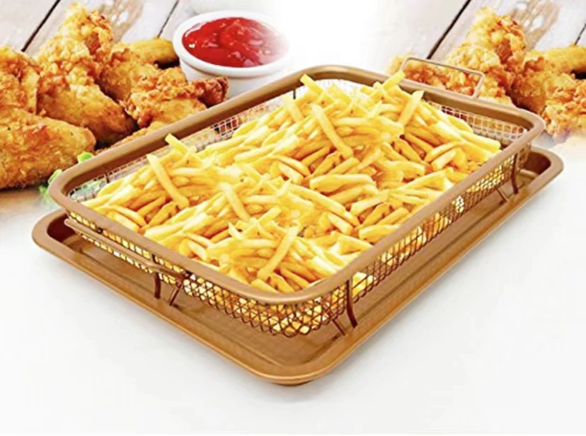 Best Seller Steel Crisper Tray for Oven, Piece Nonstick Copper