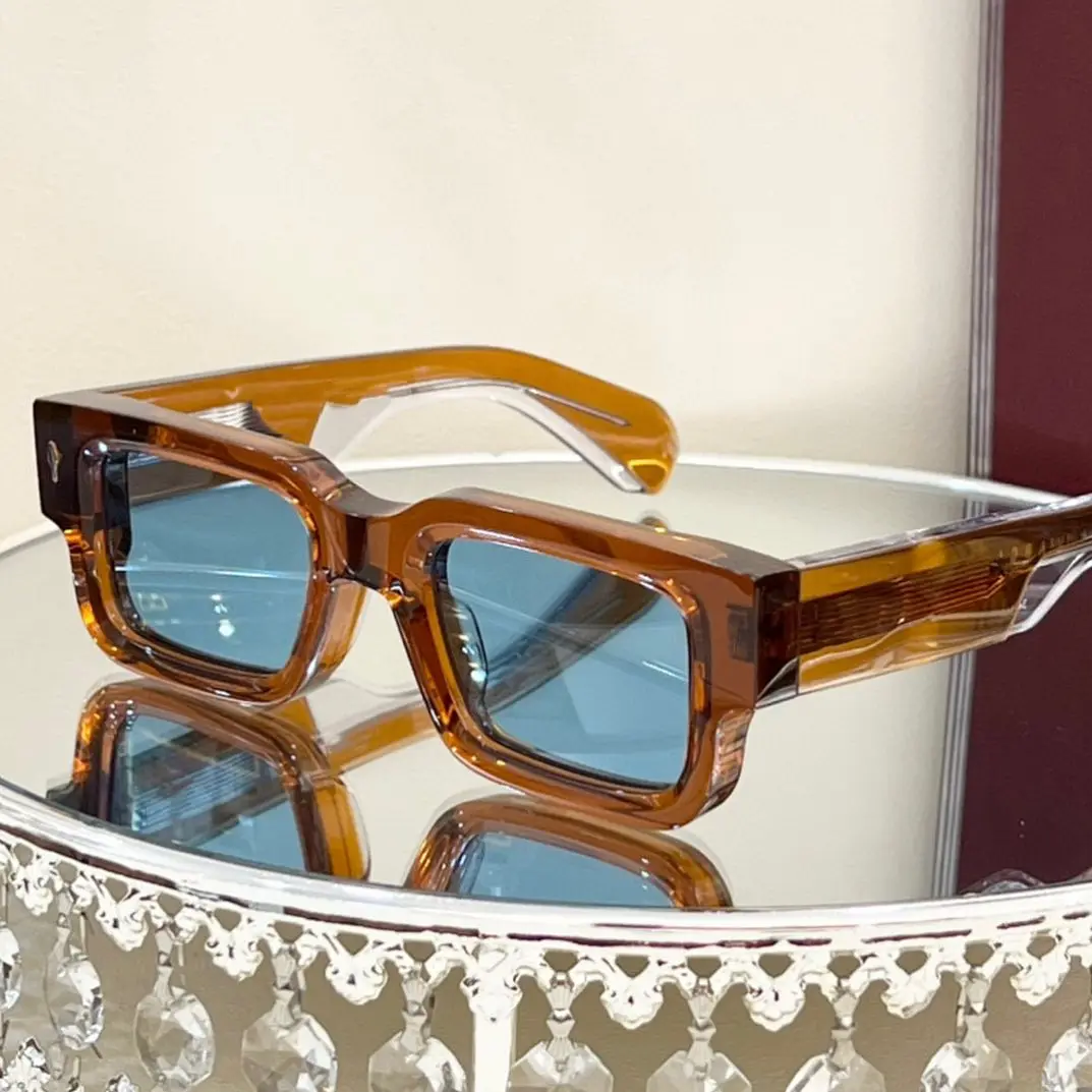 Hochwertige polarisierte Acetat-Sonnenbrille für Damen und Herren, individuelles Logo, dicker quadratischer Rahmen, rechteckige TAC-Gläser_voghion.com