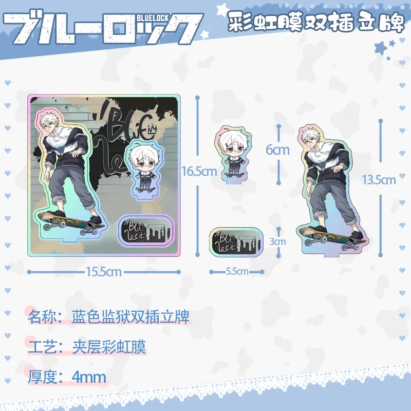 Astuccio Doppio Strato Blue Lock 22x7,5x13 Cm - Poliestere Con Personaggi Isagi, Nagi, Rin - Astuccio Porta Penne Anime