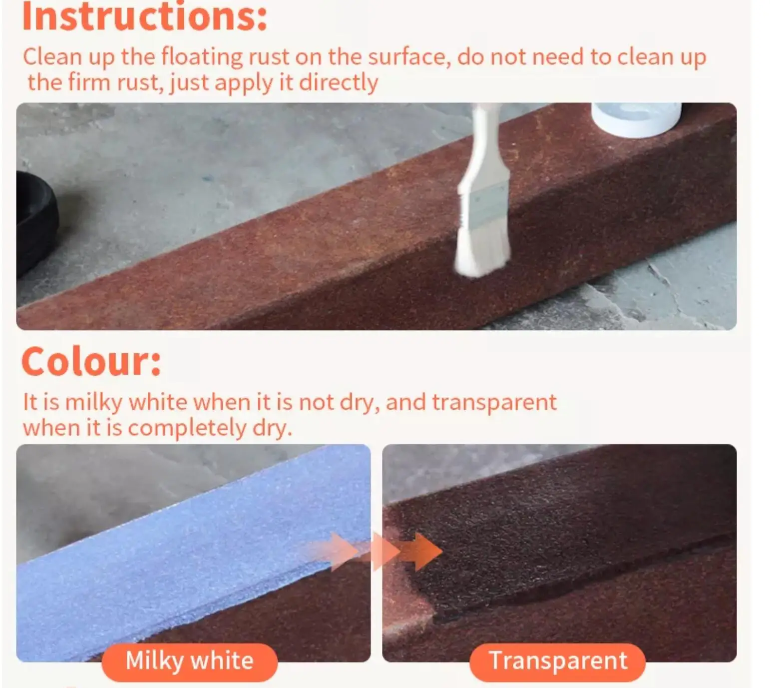 Manufacturer High Quality Waterbased Rust Converter Paint Rust Killer