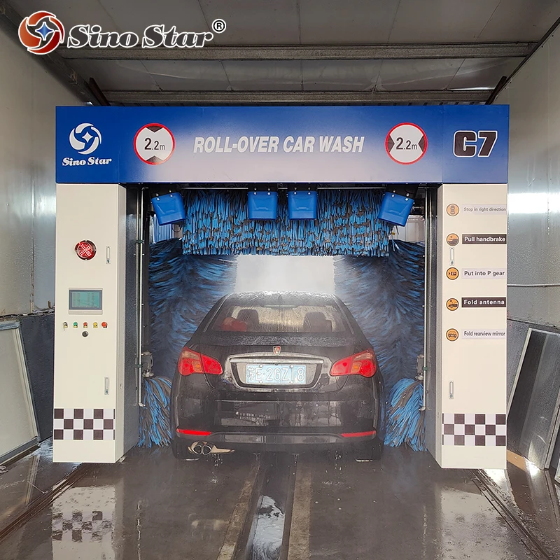 Automatic Car Wash Machine Fully Automated with Brush Rollover Car Washer Auto Wash Equipment for Sale C7