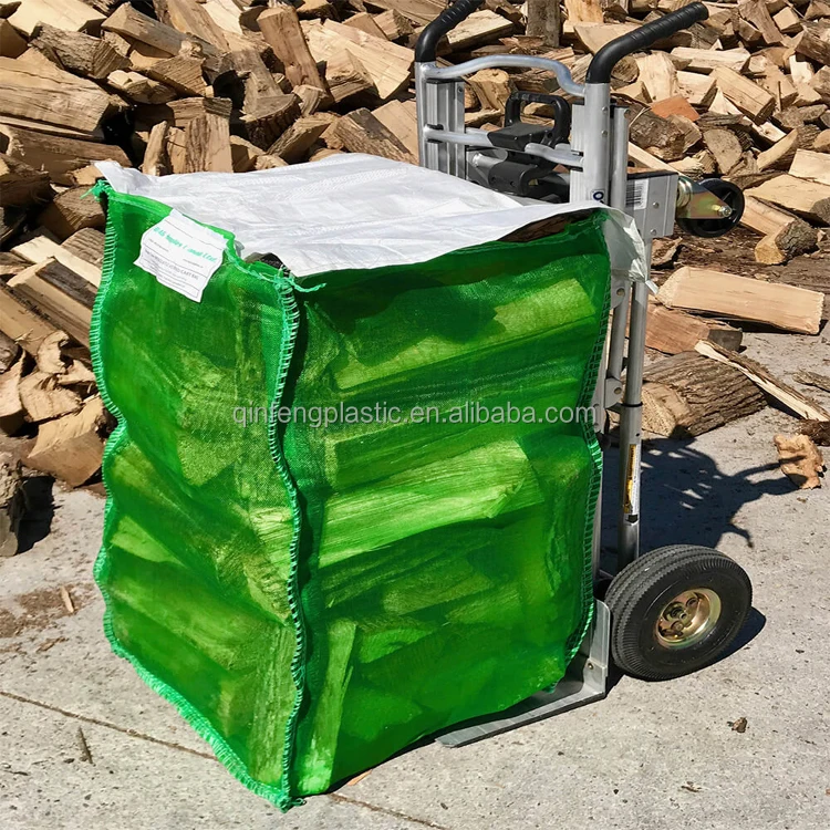 Vented Breathable Firewood Big Bag Jumbo Bulk Mesh Packaging Sack For