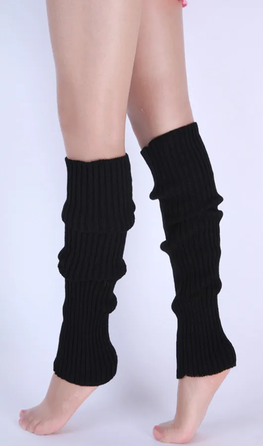 Women Juniors Neon Ribbed Leg Warmers for 80s Eighty's Party