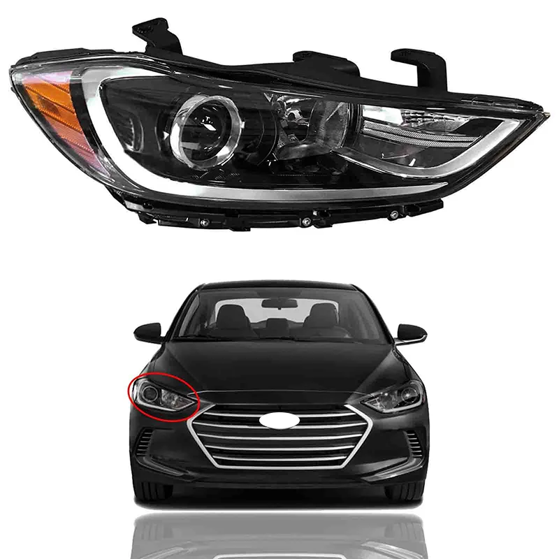 Auto Lighting System Halogen Headlight Headlamp Assembly for HYUNDAI 2016 2017 2018 ELANTRA USA 92101-F2010 92102-F2010