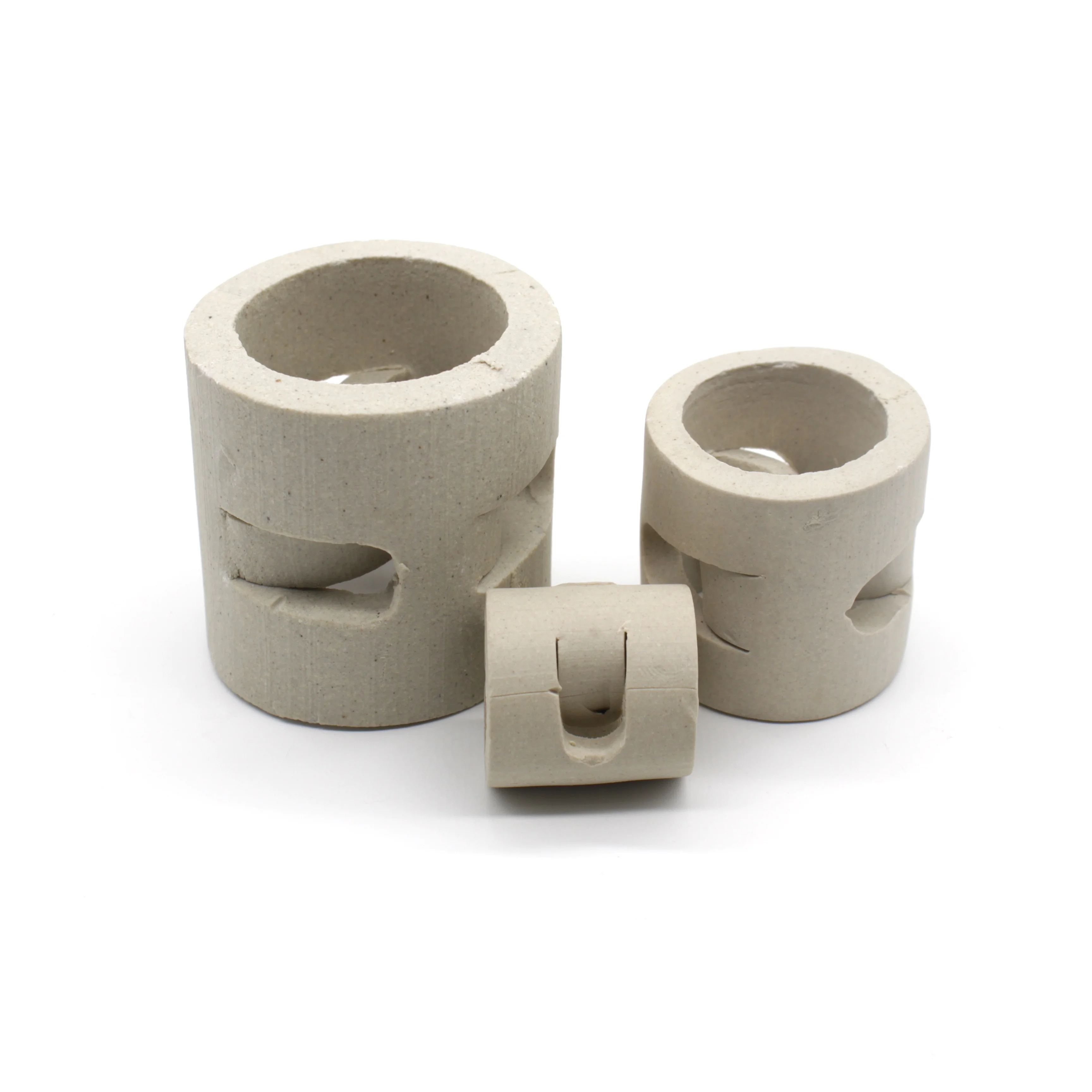 Ceramic Tower Random Packing 50mm Ceramic Pall Ring Distillation Column
