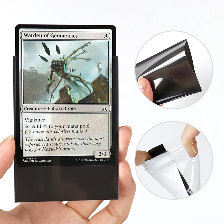 heat card sleeves Custom Dual Matte Crystal Clear 66x91 Premium PP Game for Trading Cards & Board Games Thicker card sleeves are nice but getting the cards back in the box and handling hugely overstacked decks is a big issue on games over 100 cards 100 Ultra Pro Standard Size