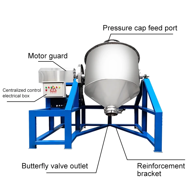 Drum Mixer Rotating Drum Powder Mixer Rotating Drum Industrial Powder Mixer Mixing Machine