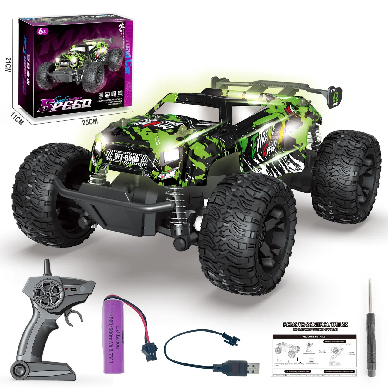 LED 1/18 Scale Remote Control Electric RC Car High Quality