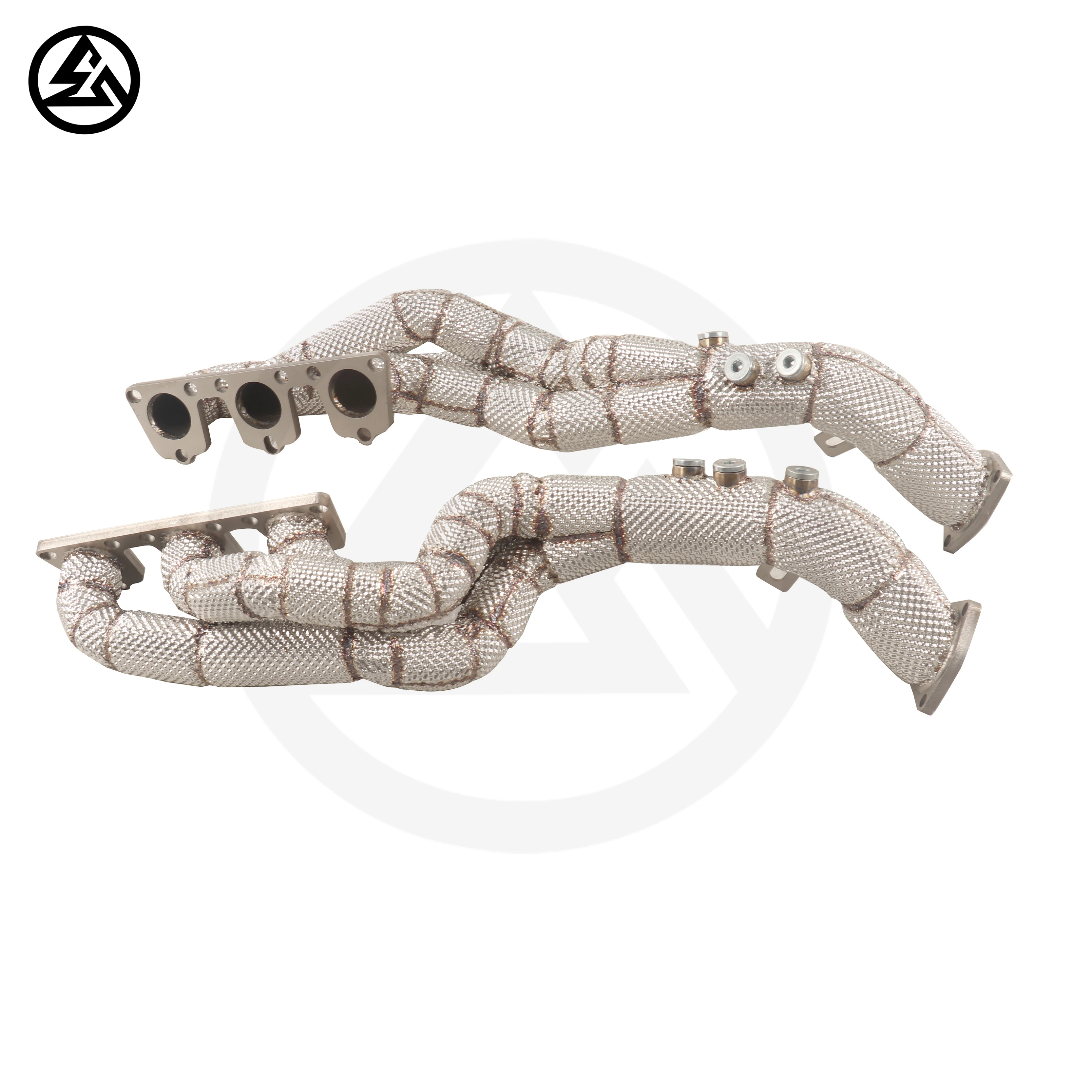 High Quality CSZ SS304 Tuning Headers for Audi A6 A7 C7 S4 S5 S6 S7 3.0T Exhaust Manifold With Heat Shield