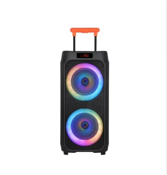 NDR-1096A Trolley Rechargeable Portable Speaker System Powers double 8inch Bass dj Power Battery Speaker