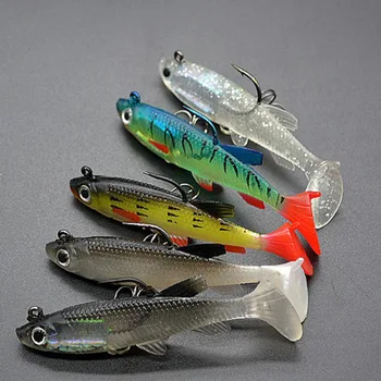 CHEERTY Catfish Carp 9cm 14g Silicone Soft Bait T-Tail Sinking Minnow Lure Hooks Tasmanian Devil Artificial River Lake – Soft Lure – view 3