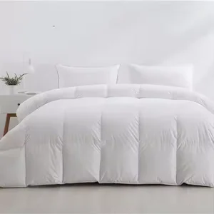 Luxury Winter Soft and Fluffy for Sensory Needs Goose Feather Quilt Soft Thickened Feather Quilt White Printed Plain Duvet Set
