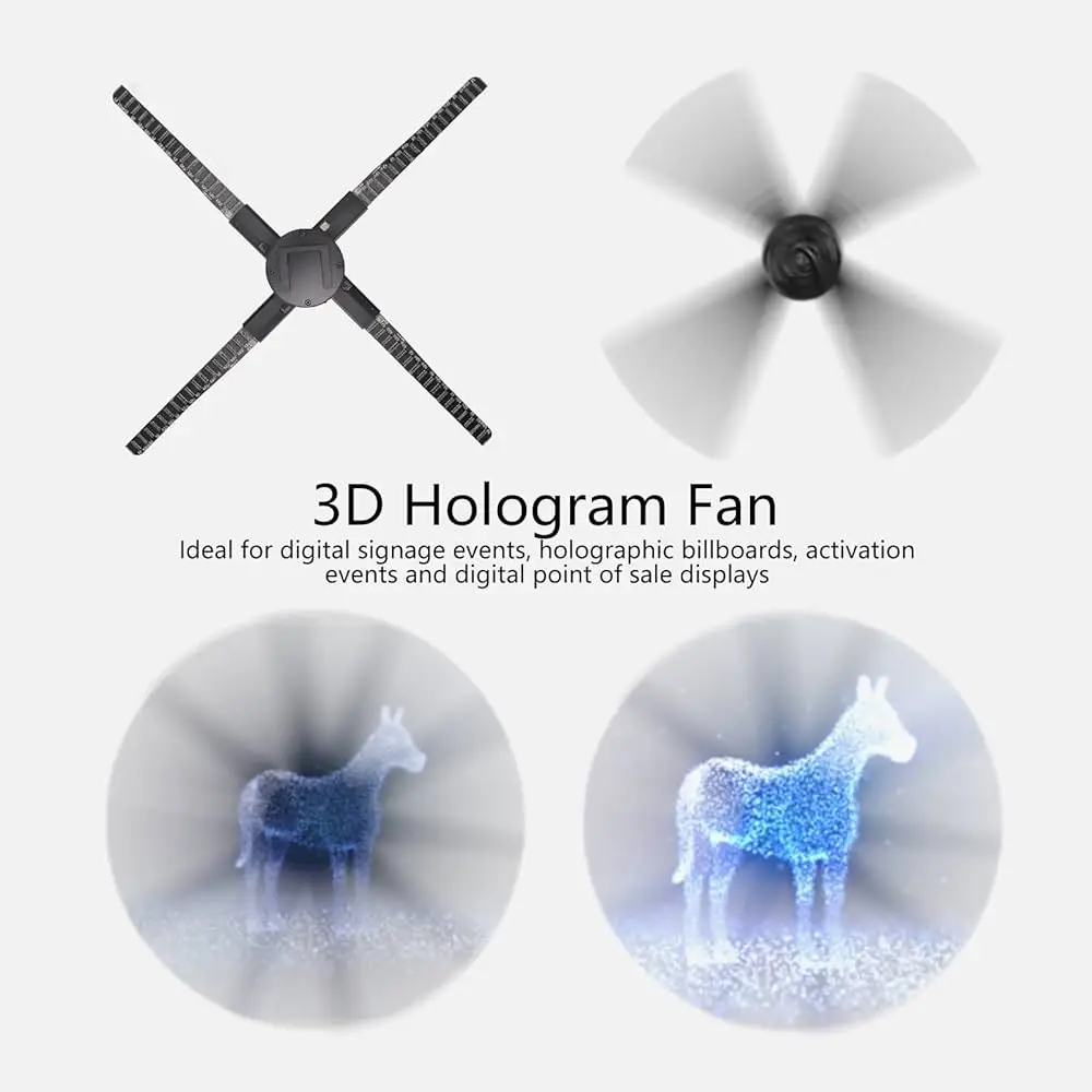 2024年新型3Dホログラム技術 4ブレード52cmホログラムディスプレイ広告