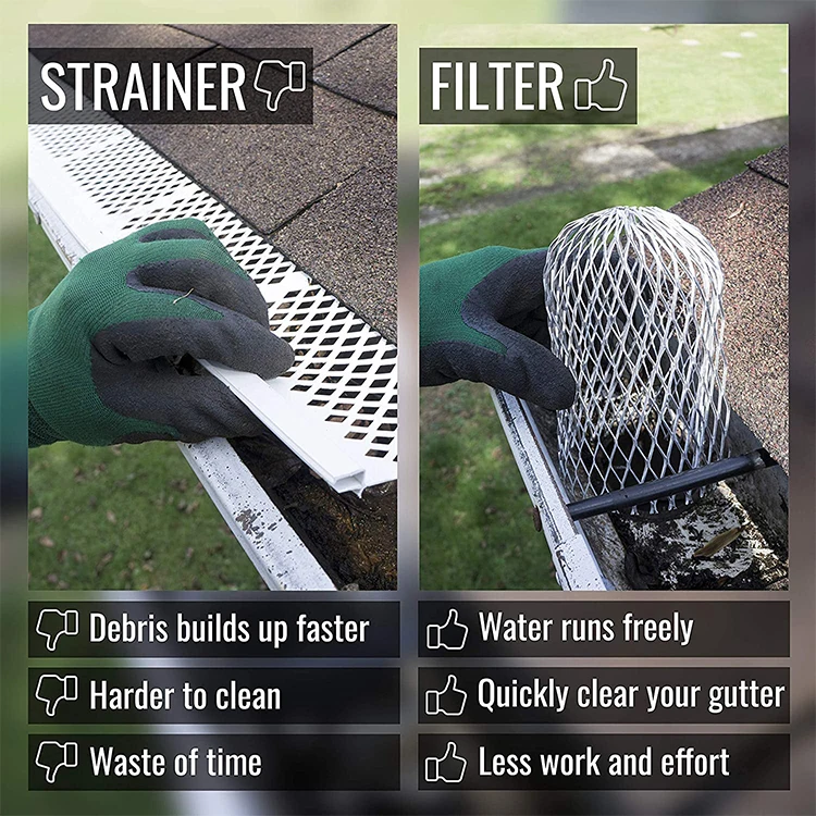 Cheap Iron Wire Mesh Down Pipe Gutter Supplies Drain Leaf Guard Covers Filter Strainer