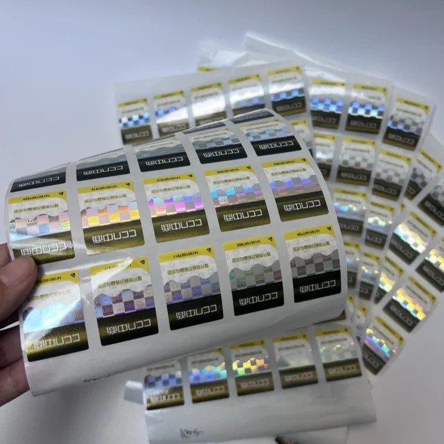 Anti-Counterfeiting Customized Security Holographic QR Code Sticker Tamper Proof Label
