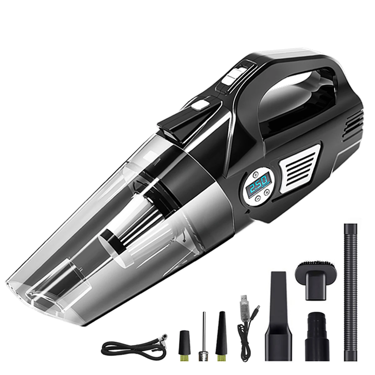 Лидер продаж Amazon 4 в 1 Интеллектуальный многофункциональный беспроводной автомобильный пылесос с воздушным компрессором