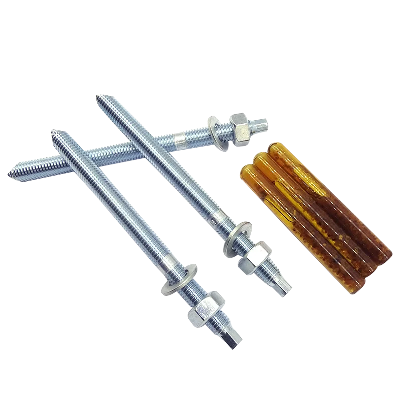 M10 M12M16ケミカルアンカーボルト8.8亜鉛メッキアンカーボルト