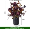 Display Protea Borgogna Scuro con Vaso Nero Testurizzato