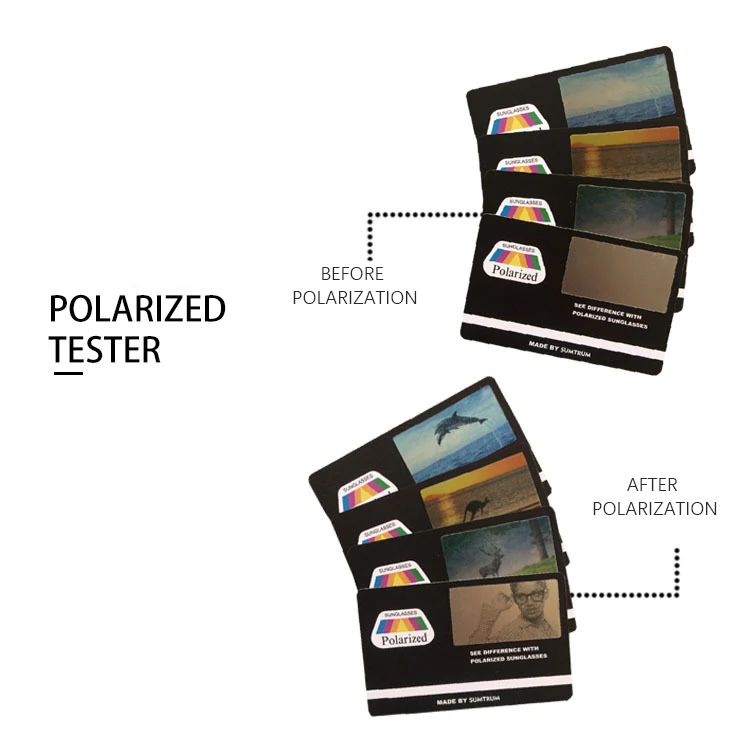 Персонализированные поляризованные солнцезащитные очки тестер для очков аксессуары рыболовные с узором тестовые карты