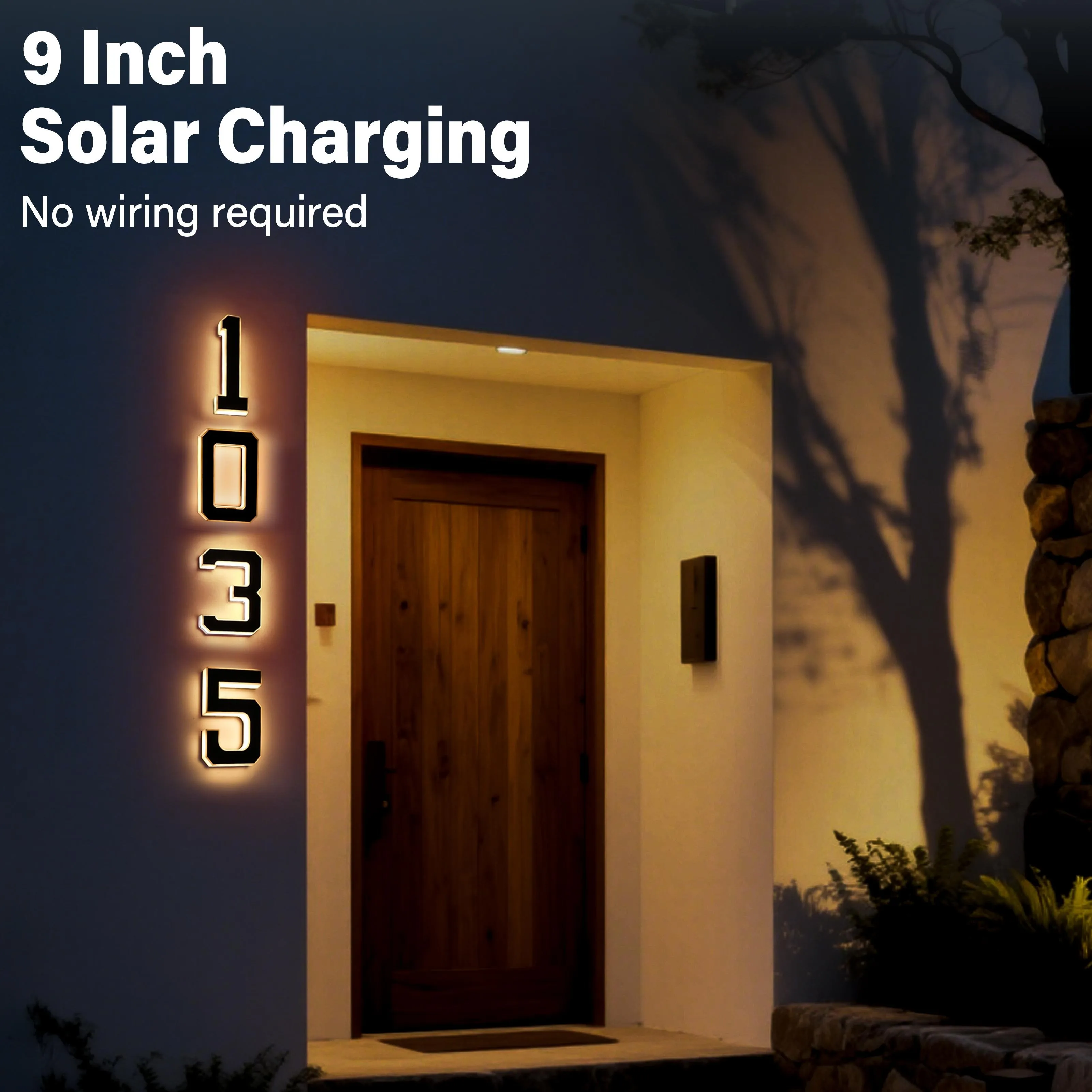 Waterproof LED Solar Address Number Sign