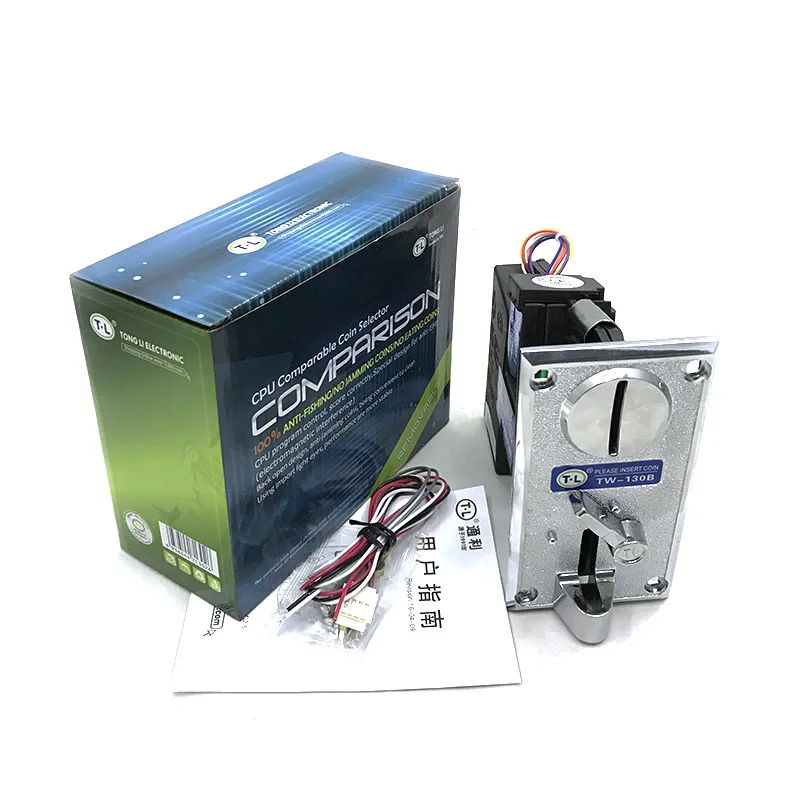 Plastic Token Multiplecolor Rfid Cards Recycle Timer Control Box Metal Box Vertical Type Mechanical Coin Acceptor for Washing Ma