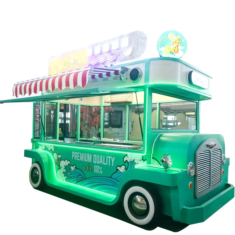 Popsicle Ice Cream Vending Carts Hot Dog Food Trailer Truck  Australia Standard Outdoor Mobile Fast Food Carts Kiosk for Sale