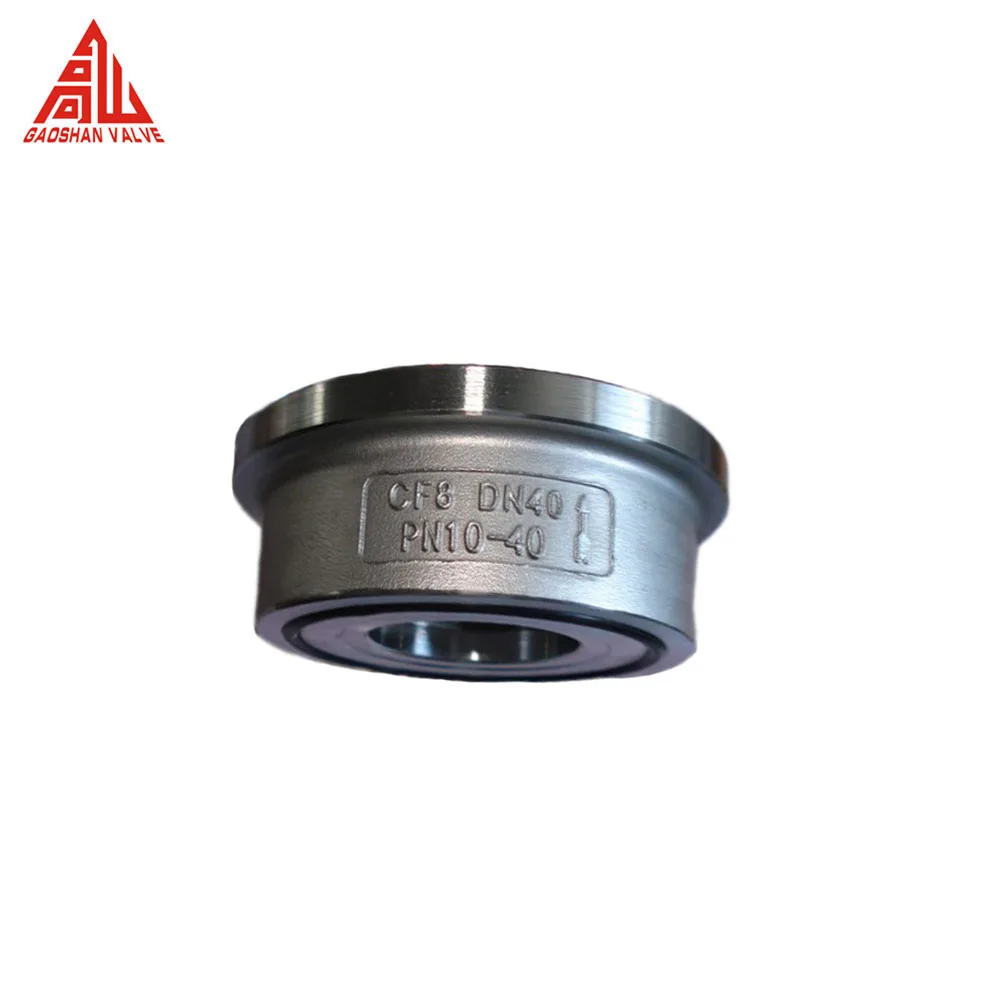 H71W Check Valve 2 Inch CF8 CF8M Stainless Steel Wafer Spring Check Valve