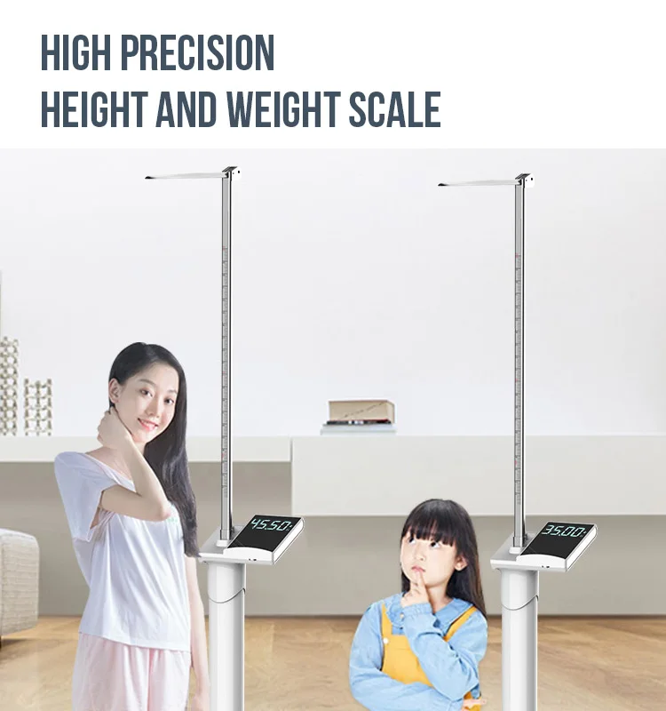 BMI Human Body Fat Measuring Scales LED Display Digital Hospital physical examination scale Medical Height and Weight Scale