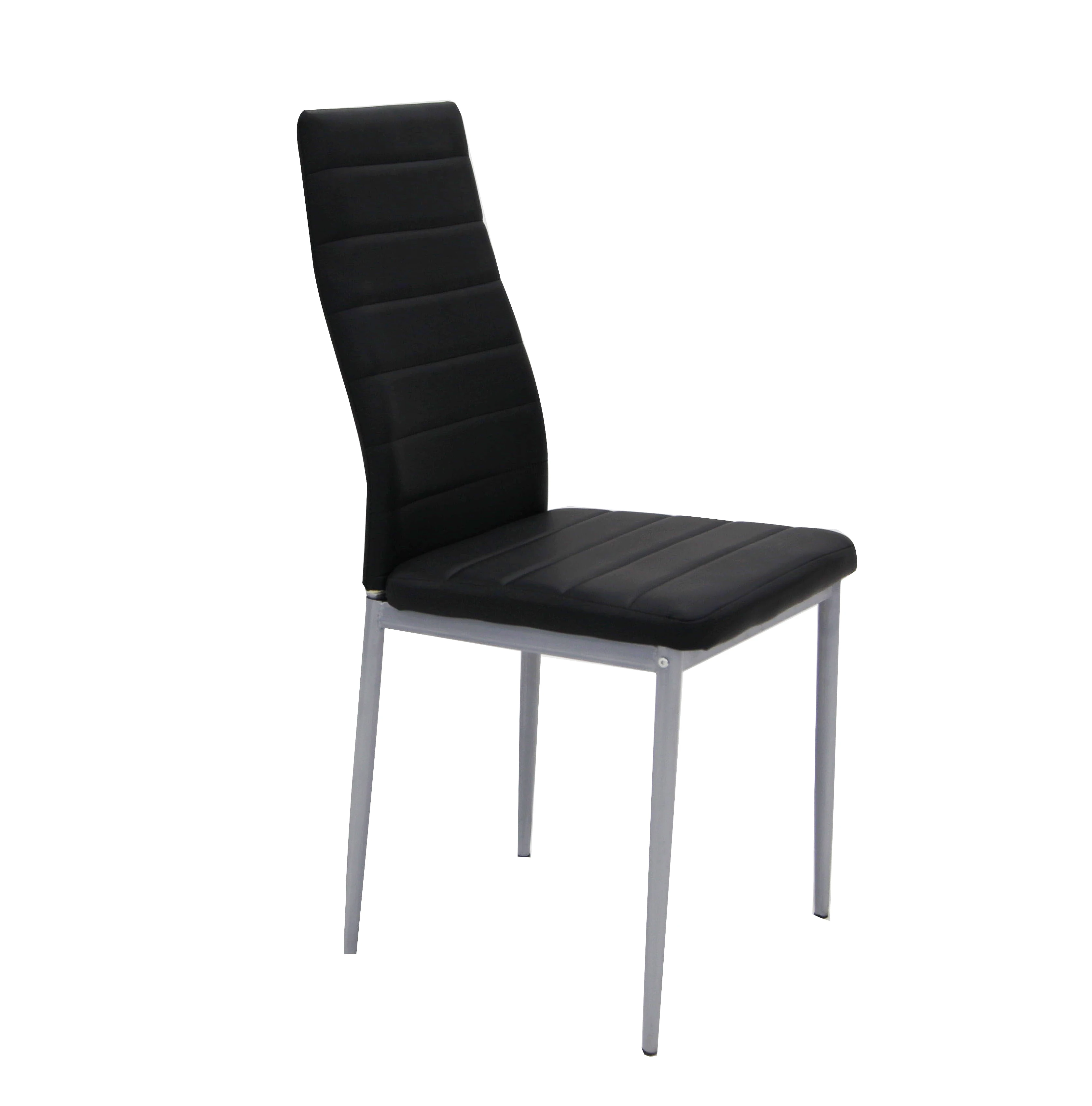 Modern Style Cheap High Back Steel Pipe Leather Dining Chair Dinning ...