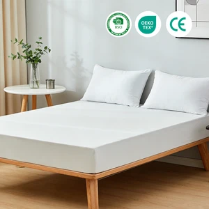 Hospital Grade Waterproof Knitted Mattress Encasement-6-Sided Bed Bug Proof Protector Plain Style for Home Use