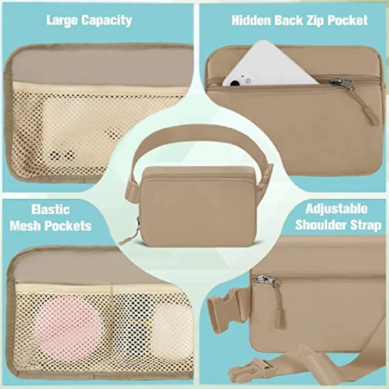 New Design Large Capacity Nylon Running Belt Waist Bags Travel Sport