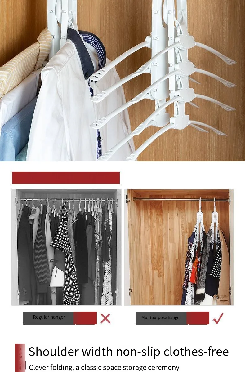 Multifunctional hanger storage artifacts magic clothes rack hanging clothes home drying rack net red support dormitory folding supplier