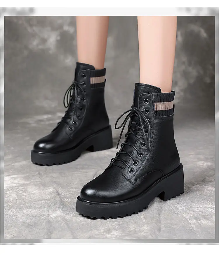 Hot Selling Black Patent Leather Boots For Women Fashion Warm Snow ...