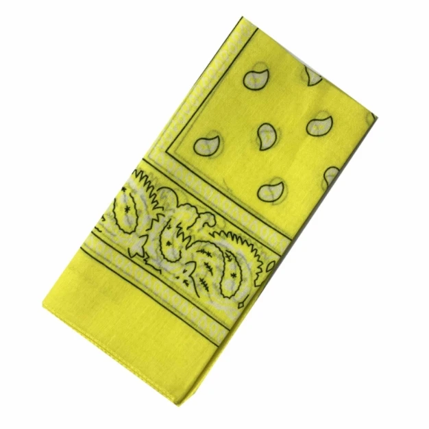 Оптовая продажа Многофункциональные Красочные Головные уборы 100% хлопковые квадратные банданы с принтом Пейсли