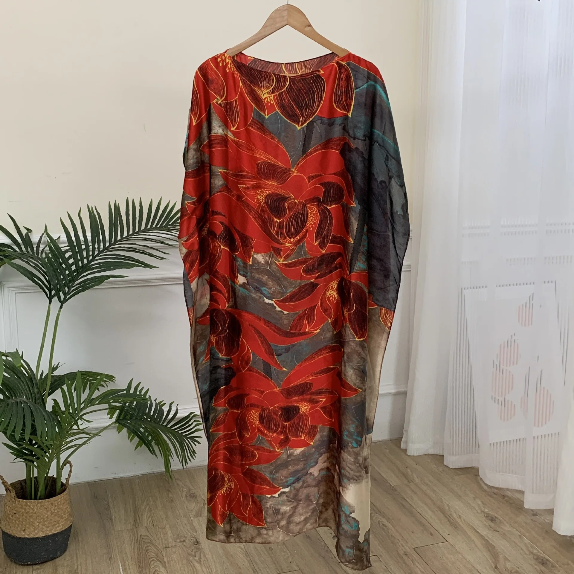 Soft and Breathable Fashion Satin Beach Wrap Dress Soft and Breathable Fashion Satin Beach Wrap Dress