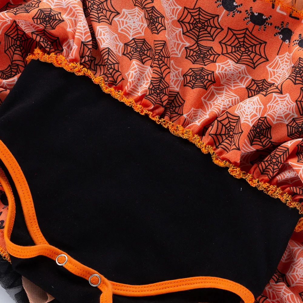 Комплект одежды из 4 предметов, комбинезон, комплект с платьем, одежда для маленьких детей Одежда для маленьких детей, костюм на Хэллоуин для девочки, костюмы