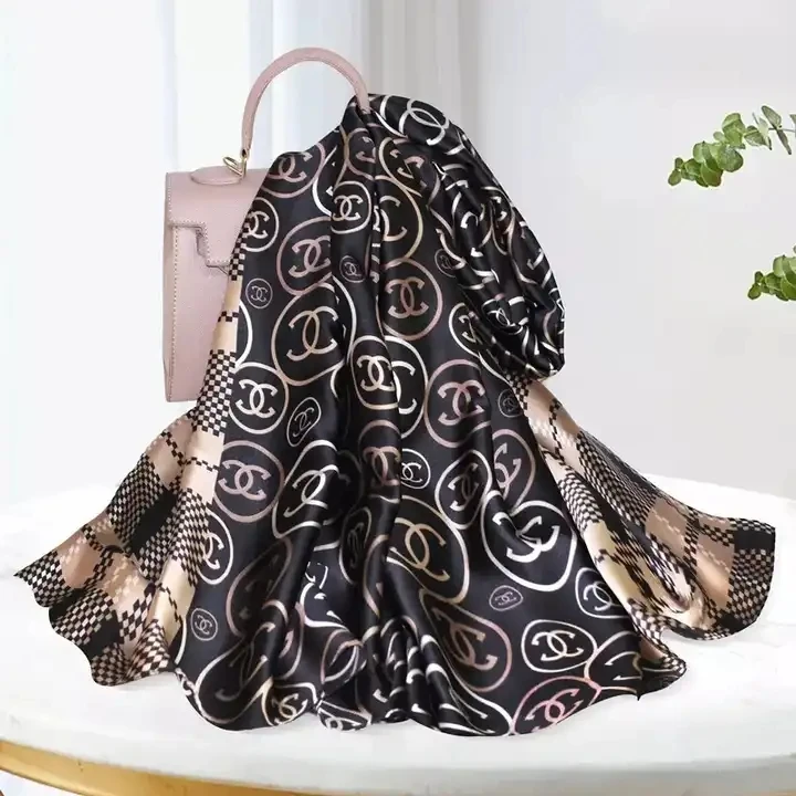 Satin Scarf Chanel Scarf Dhgate Wholesale Custom Design Silk Scarf