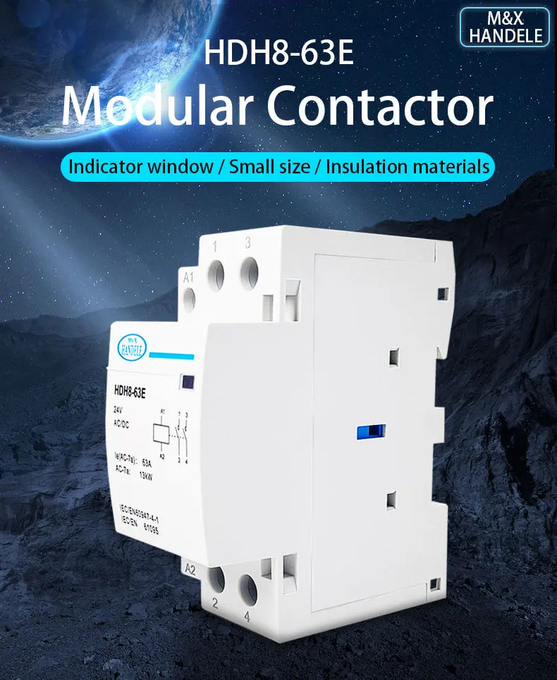 1Pole 63A 40A 32A 24V 1NC Modular Contactor AC/DC Contactor MINI ...