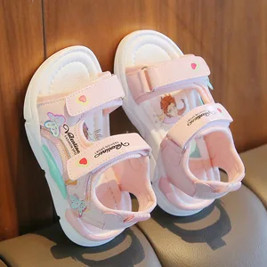 Wholesale Baby Shoes Sandals Non-Slip Summer Breathable Open Toe Casual Kid Sandals Girl Princess PU Leather Sandals