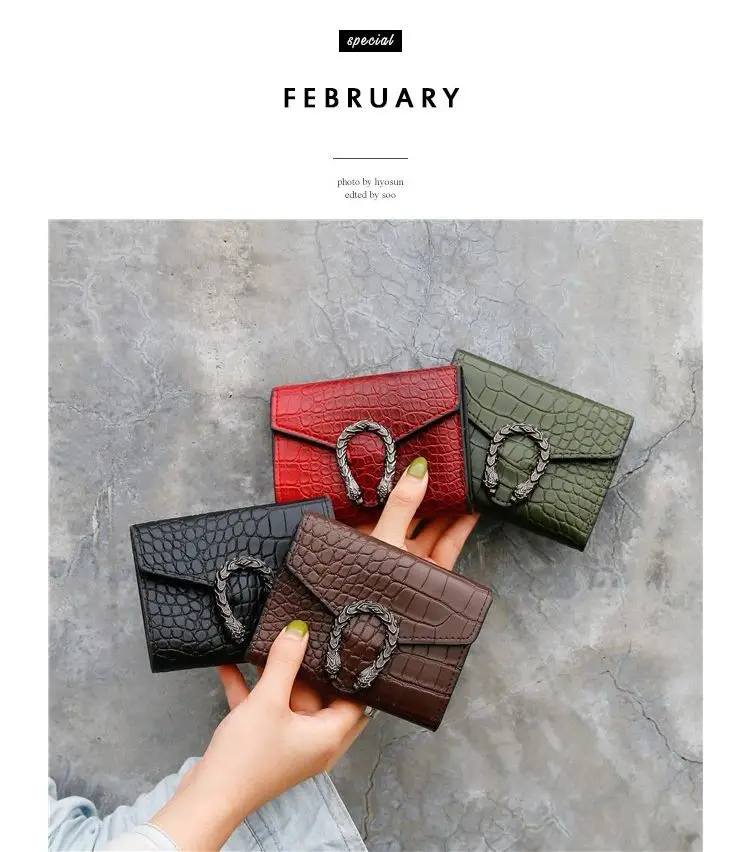 Женский клатч 2021, кошелек, кожаный женский кошелек, Маленький милый кошелек из искусственной кожи тройного сложения, держатель для карт, короткий кошелек для женщин