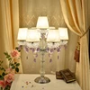 Purple 6+1 Lights with lampshades