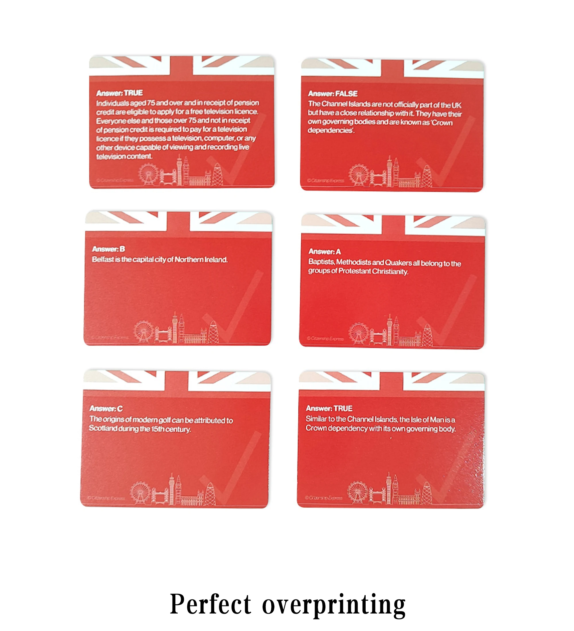 Modern UK Civics Test Flash Cards Combo Set Naturalization Study Guide with 100 UK Civics Questions & Answers factory