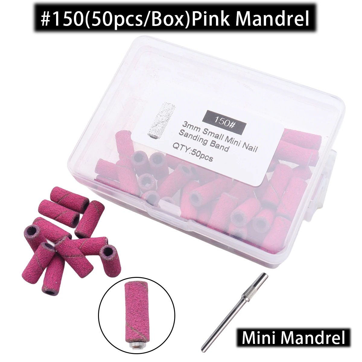 51pcs Mini Nail Drill Bit Nail Bits Drill Mandrel Bit For Nails 3mm