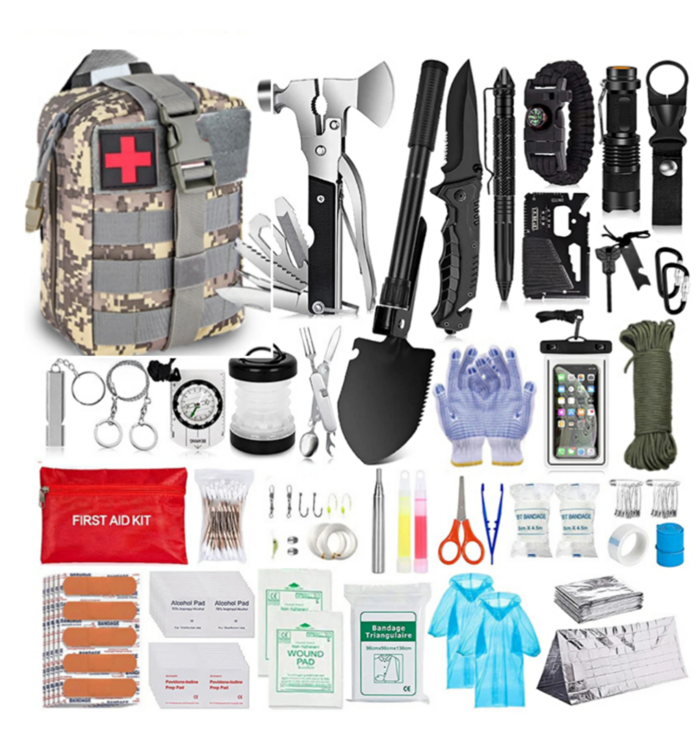 Camping Equipment Survival Kit Portable Self-defense First, 46% OFF